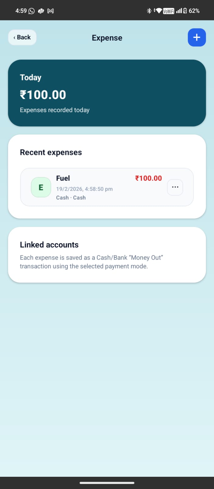 Expense Tracking App Screenshot